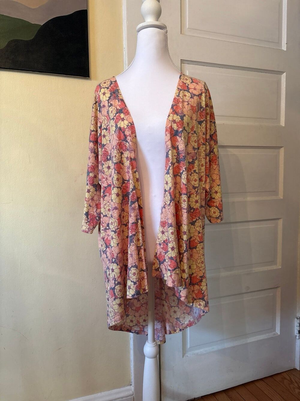 Woman's cardigan kimono wrap summer beach floral heathered LuLaRoe boutique nwot